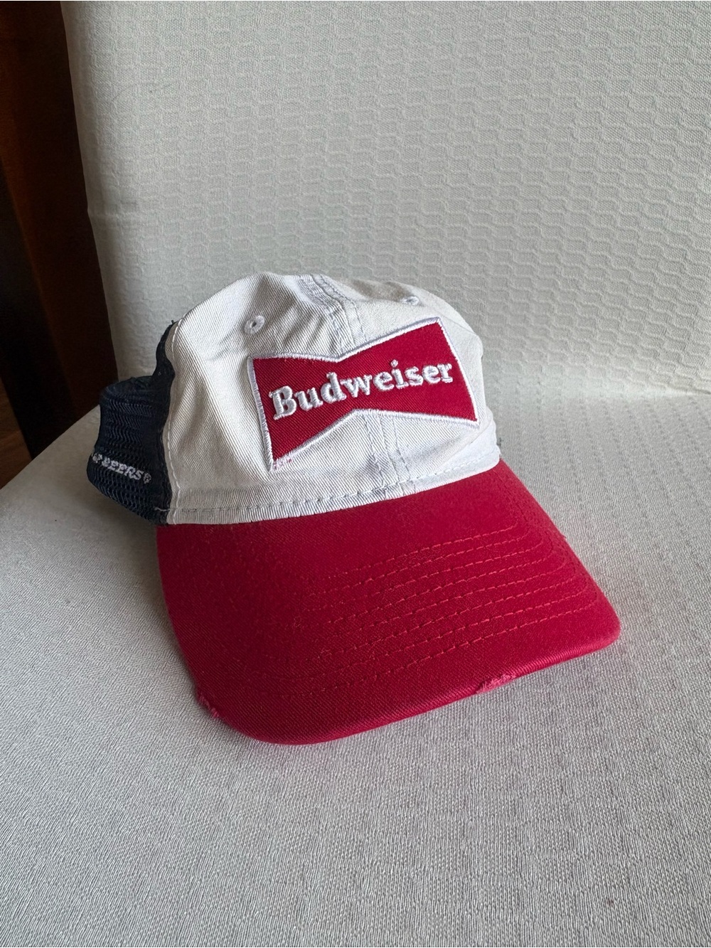 Budweiser Womens Red & White Trucker Hat